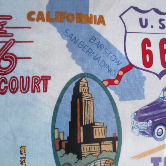 RT. 66 FABRIC BUNDLE-2 YDS. FABRIC-10 FAT QUARTERS-NEW - Picture 6 of 11